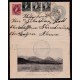 ARGENTINA ENTERO POSTAL GJ CAP-27-M CARTA POSTAL CON VISTA DEL ESTRECHO DE MAGALLANES TIERRA DEL FUEGO CIRCULADO A ALEMANIA CON FRANQUEO ADICIONAL U$ 50 +